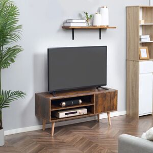 HOMCOM TV Unit Cabinet with Cupboard Shelves - TV Unit Cabinet HOMCOM TV Unit Cabinet with Cupboard Shelves - TV Unit Cabinet