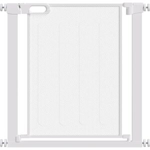 PawHut Pressure Fit Safety Gate - Black & White - Safety Gate PawHut Pressure Fit Safety Gate - Black & White - Safety Gate