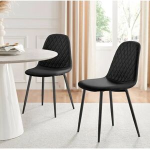 FurnitureboxUK Corona Black Faux Leather Dining Chair FurnitureboxUK Corona Black Faux Leather Dining Chair