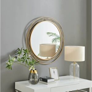 FurnitureboxUK - Saskia - Gold - 90cm Round - Wall Mirror FurnitureboxUK - Saskia - Gold - 90cm Round - Wall Mirror