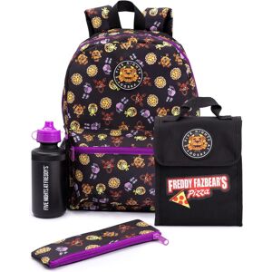 Five Nights at Freddy's Backpack Set Kids 4 Piece - Black - Backpack, Lunch Box, Water Bottle Five Nights at Freddy's Backpack Set Kids 4 Piece - Black - Backpack, Lunch Box, Water Bottle