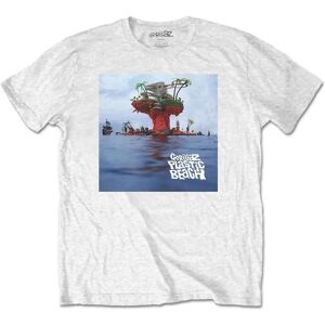 Gorillaz Modell XXL - Plastic Beach T-shirt - Vit Gorillaz Modell XXL - Plastic Beach T-shirt - Vit