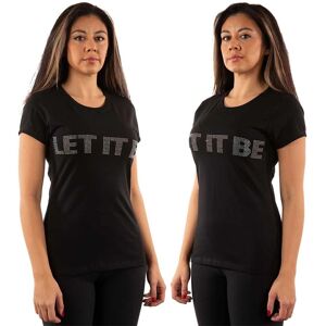 The Beatles Let It Be Diamantlogga Officiell Dam Slim Fit Svart XL - T-Shirt The Beatles Let It Be Diamantlogga Officiell Dam Slim Fit Svart XL - T-Shirt
