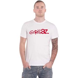 Gorillaz Modell Medium Vit Logotyp T-shirt Gorillaz Modell Medium Vit Logotyp T-shirt