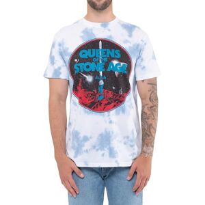 Queens Of The Stone Age - The Queens Of The Stone Age White Dip-Dye Unisex T-shirt Queens Of The Stone Age - The Queens Of The Stone Age White Dip-Dye Unisex T-shirt