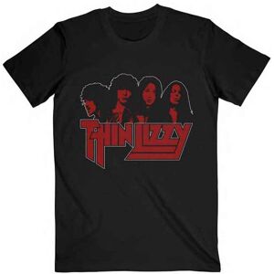 Thin Lizzy Svart Bandfoto Logo T-shirt - T-shirt Thin Lizzy Svart Bandfoto Logo T-shirt - T-shirt
