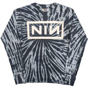 HeyRusty Nine Inch Nails Blå Dip-Dye långärmad T-shirt - Unisex HeyRusty Nine Inch Nails Blå Dip-Dye långärmad T-shirt - Unisex