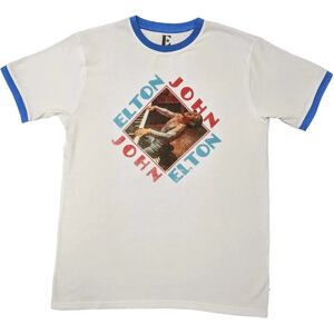 Elton John Vit Logo Ringer T-shirt - T-shirt Elton John Vit Logo Ringer T-shirt - T-shirt