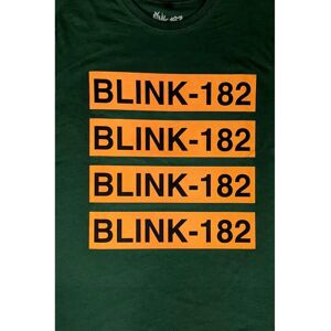 Officiell Blink-182 Logo Repeat Grön XXL - T-shirt Officiell Blink-182 Logo Repeat Grön XXL - T-shirt