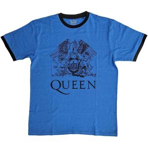 Queen Unisex Crest Logo Blue T-Shirt - T-Shirt Queen Unisex Crest Logo Blue T-Shirt - T-Shirt