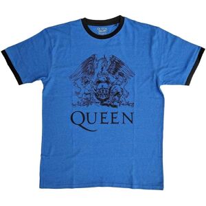 Queen Unisex Crest Logo Blå T-shirt - T-Shirt Queen Unisex Crest Logo Blå T-shirt - T-Shirt