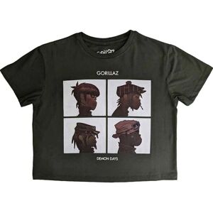Gorillaz Demon Days Grön Crop Top Liten - T-Shirt Gorillaz Demon Days Grön Crop Top Liten - T-Shirt