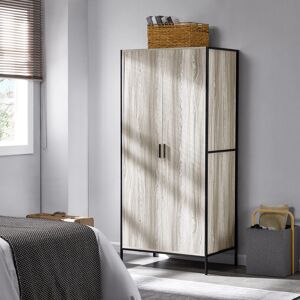 Vida Designs - Brooklyn 2 Door Wardrobe - Grey - Wardrobe Vida Designs - Brooklyn 2 Door Wardrobe - Grey - Wardrobe