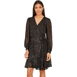 Mela London Black Sequin Dress - Long Sleeve - Above Knee - Festive Mela London Black Sequin Dress - Long Sleeve - Above Knee - Festive