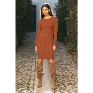 Yumi Brown Shimmer Fitted Dress - Size M - Dress Yumi Brown Shimmer Fitted Dress - Size M - Dress