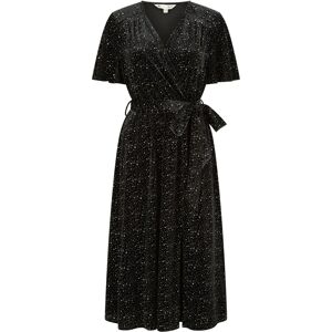 Yumi Black Velvet Sparkle Wrap Dress - Dress Yumi Black Velvet Sparkle Wrap Dress - Dress
