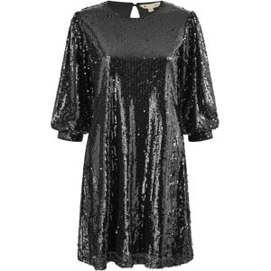 Yumi Black Sequin Tunic Dress with Balloon Sleeves - Dress Yumi Black Sequin Tunic Dress with Balloon Sleeves - Dress