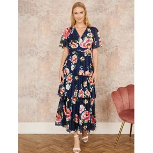 Yumi Maxi Dress - Floral Mesh Tiered - Max Dress Yumi Maxi Dress - Floral Mesh Tiered - Max Dress