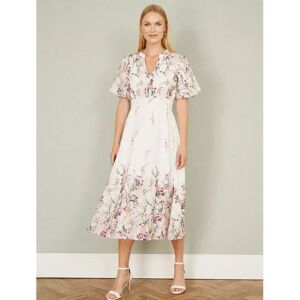 Yumi Ivory Floral Button-Up Midi Dress - Dress Yumi Ivory Floral Button-Up Midi Dress - Dress