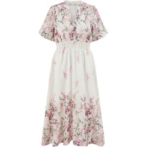Yumi Ivory Floral Midi Dress - dress Yumi Ivory Floral Midi Dress - dress