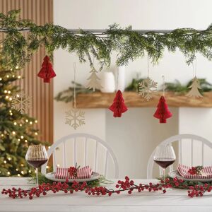 Decoraciones Navideñas de Ginger Ray con Hojas de Árbol y Paneles de Miel Rojos - Pack de 10 Decoraciones Navideñas de Ginger Ray con Hojas de Árbol y Paneles de Miel Rojos - Pack de 10