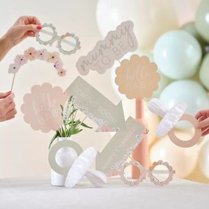 Ginger Ray Blumen Baby Shower Fotokabine Requisiten - Party-Spaß zur Enthüllung des Geschlechts Ginger Ray Blumen Baby Shower Fotokabine Requisiten - Party-Spaß zur Enthüllung des Geschlechts