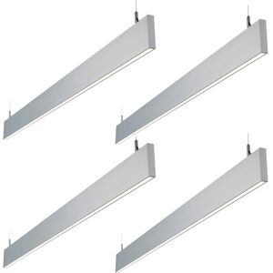 Loops 4 PACK Slim Commercial Suspension Light - 1500mm x 20mm - 40W Cool White LED Loops 4 PACK Slim Commercial Suspension Light - 1500mm x 20mm - 40W Cool White LED