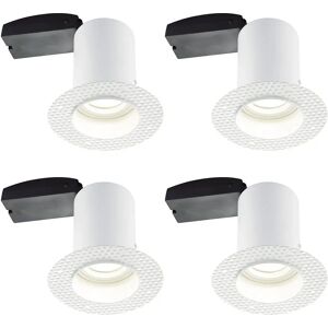 Loops 4 PACK Plaster-In Fire Rated Downlight - 50W GU10 Reflector LED - Trimless Loops 4 PACK Plaster-In Fire Rated Downlight - 50W GU10 Reflector LED - Trimless