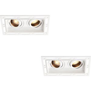 Unknown - Twin Trimless Downlight - 2x50W GU10 - Matt White - Downlight Unknown - Twin Trimless Downlight - 2x50W GU10 - Matt White - Downlight