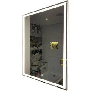 Loops 600 x 800mm IP44 LED Bathroom Mirror & Demister - White - Bathroom Mirror Loops 600 x 800mm IP44 LED Bathroom Mirror & Demister - White - Bathroom Mirror