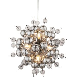 Loops Black Chrome Ceiling Pendant with Tinted Glass Spheres - Pendant Light Loops Black Chrome Ceiling Pendant with Tinted Glass Spheres - Pendant Light