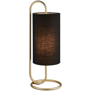 Loops Modern Antique Brass Oval Table Lamp Desk Light - Black Fabric Shade Loops Modern Antique Brass Oval Table Lamp Desk Light - Black Fabric Shade
