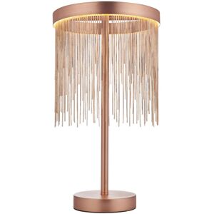 Loops Brushed Copper Table Lamp - Waterfall Chain - LED Loops Brushed Copper Table Lamp - Waterfall Chain - LED