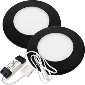 Loops Black Ultra-Slim Round Under Cabinet Light Kit - Natural White Loops Black Ultra-Slim Round Under Cabinet Light Kit - Natural White