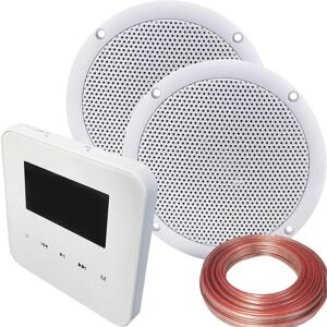 Loops 100W WiFi & Bluetooth Wall-Mounted Amplifier with Ceiling Speakers - White Loops 100W WiFi & Bluetooth Wall-Mounted Amplifier with Ceiling Speakers - White