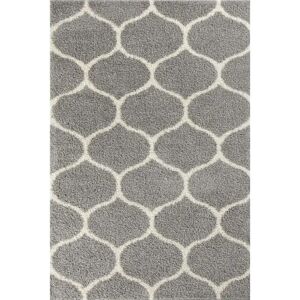 THE RUGS Myshaggy Collection Grey Trellis Rug - 160x230cm THE RUGS Myshaggy Collection Grey Trellis Rug - 160x230cm