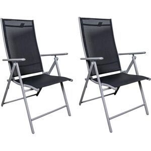 Samuel Alexander Black Silver Garden Reclining Chair Set Samuel Alexander Black Silver Garden Reclining Chair Set