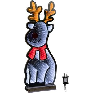 Samuel Alexander 60cm Infinity Standing Christmas Reindeer with Metal Base, White and Red LEDs Samuel Alexander 60cm Infinity Standing Christmas Reindeer with Metal Base, White and Red LEDs