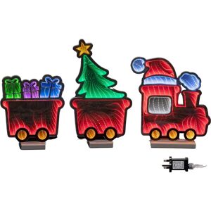 Samuel Alexander 70cm Infinity Christmas Train - Multi-Coloured LEDs & Wood Base Samuel Alexander 70cm Infinity Christmas Train - Multi-Coloured LEDs & Wood Base