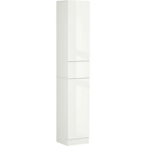 kleankin High Gloss Tall Bathroom Cabinet - White kleankin High Gloss Tall Bathroom Cabinet - White