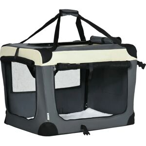 PawHut - 70cm - Foldable - Grey - Pet Carrier PawHut - 70cm - Foldable - Grey - Pet Carrier