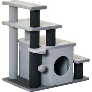 PawHut Grey Adjustable Cat & Dog Stairs - Pet Bed & Sofa Accessory PawHut Grey Adjustable Cat & Dog Stairs - Pet Bed & Sofa Accessory