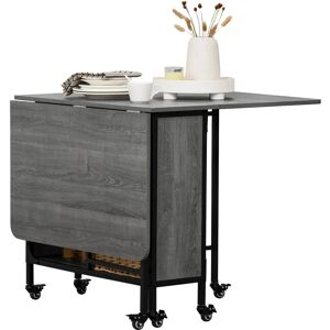 HOMCOM Drop Leaf Table Grey - Dining Table HOMCOM Drop Leaf Table Grey - Dining Table