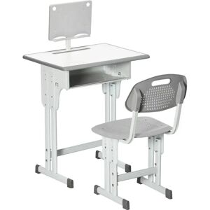 HomCom Kids Desk and Chair Set - Grey - Childrens Furniture HomCom Kids Desk and Chair Set - Grey - Childrens Furniture