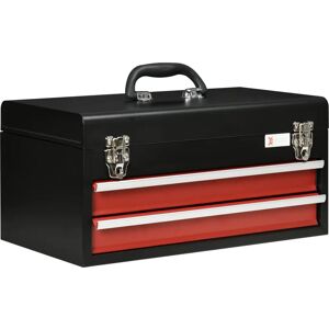 DURHAND Steel Lockable 2-Drawer Tool Chest - Black DURHAND Steel Lockable 2-Drawer Tool Chest - Black