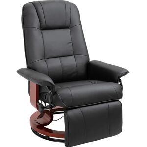 HOMCOM Ergonomic Recliner Sofa Chair - Black - Reclining, Swivel, Leather HOMCOM Ergonomic Recliner Sofa Chair - Black - Reclining, Swivel, Leather