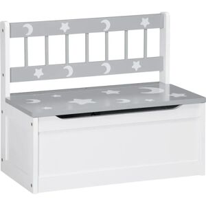 ZONEKIZ Wooden Toy Box Kids Storage Bench - Grey - Toy Storage Bench ZONEKIZ Wooden Toy Box Kids Storage Bench - Grey - Toy Storage Bench
