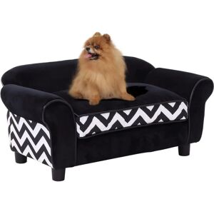 PawHut Small Dog & Cat Sofa Bed - Wooden Frame, Washable Cushion PawHut Small Dog & Cat Sofa Bed - Wooden Frame, Washable Cushion