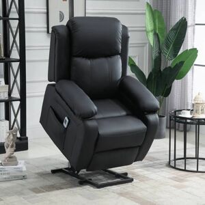 HOMCOM Power Lift Recliner - Massage, Vibration, Black HOMCOM Power Lift Recliner - Massage, Vibration, Black