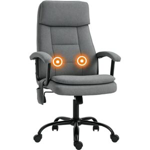 Vinsetto Office Chair with Massage - Adjustable Grey Office Seat Vinsetto Office Chair with Massage - Adjustable Grey Office Seat